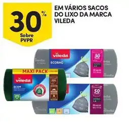 Continente Em vários sacos do lixo da marca vileda promoção