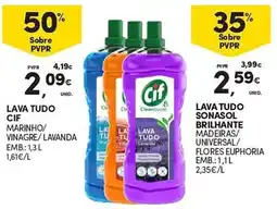 Continente lava tudo cif marinho/vinagre/lavanda promoção