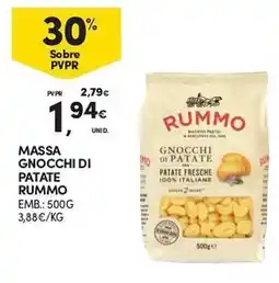 Continente massa gnocchi di patate rummo promoção
