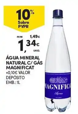 Continente água mineral natural c/ gás magnificat promoção