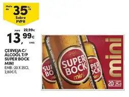 Continente Cerveja c/ álcool t/p super bock mini promoção