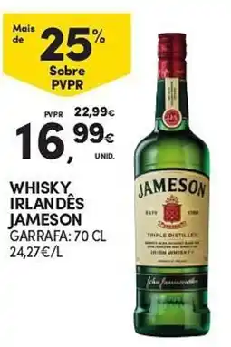Continente whisky irlandês jameson promoção