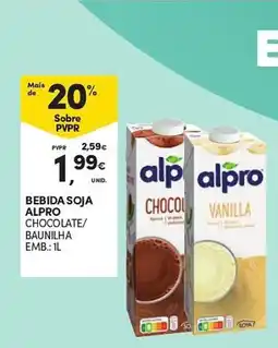 Continente Bebida soja alpro chocolate/ baunilha promoção