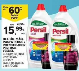 Continente Det. Líq. Máq. Roupa Persil + Intensificador Perfume Vernel Color/ Intensif Universal/ Cherry promoção