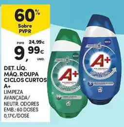 Continente A+ det. líq. máq. roupa ciclos curtos promoção