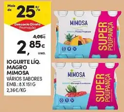 Continente Iogurte líq. magro mimosa promoção