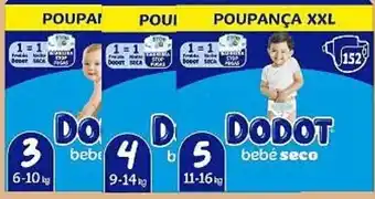 Continente Dodot bebê seco promoção
