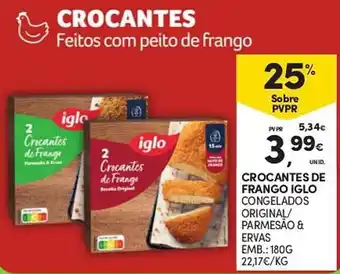 Continente Crocantes de frango iglo promoção