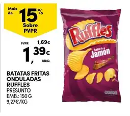 Lidl Batatas Fritas Onduladas Ruffles Presunto promoção