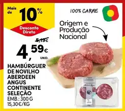 Lidl Hambúrguer De Novilho Aberdeen Angus Continente Seleçao promoção