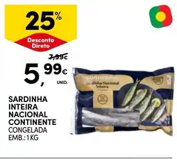 Lidl Sardinha Inteira Nacional Continente Congelada promoção