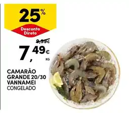 Lidl Camarao Grande 20/30 Vannamei Congelado promoção
