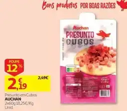 Auchan Presunto em Cubos Auchan promoção