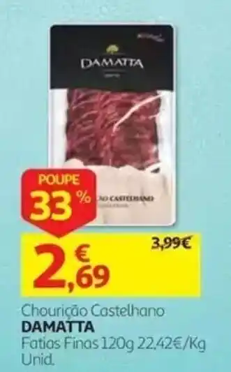 Auchan Chourição Castelhano Damatta promoção