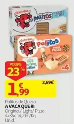 Auchan Palitos de Queijo A Vaca Queri promoção
