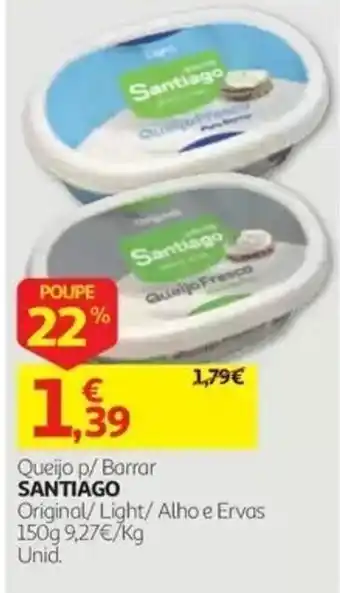 Auchan Queijo p/ Barrar SANTIAGO promoção
