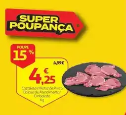 Auchan Costeletas Mistas de Porco promoção