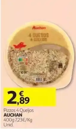 Auchan Pizzas 4 Queijos Auchan promoção