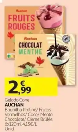 Auchan Gelado Cone Auchan promoção
