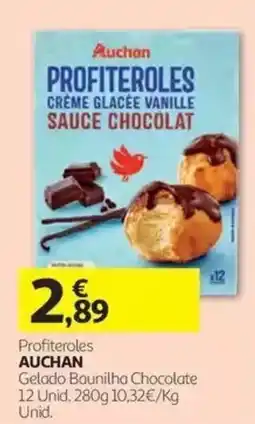 Auchan Profiteroles auchan gelado baunilha chocolate promoção