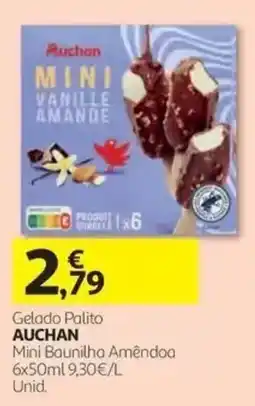 Auchan Gelado Palito Auchan Mini Baunilha Amêndoa promoção