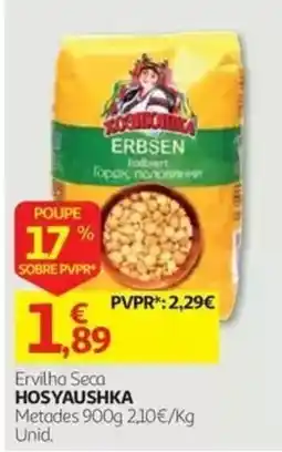 Auchan Ervilha Seca Hosyaushka promoção