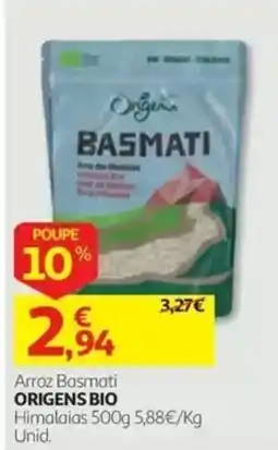 Auchan Arroz Basmati Origens Bio promoção