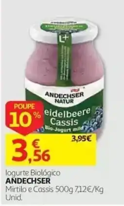 Auchan logurte biológico andechser promoção