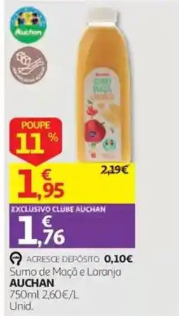 Auchan Sumo de Maçã e Laranja Auchan promoção
