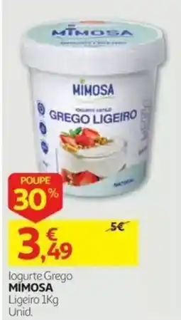 Auchan logurte grego mimosa ligeiro promoção