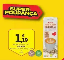 Auchan Bebida de Aveia UHT Auchan Barista s/ Adição de Açúcares promoção