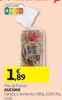 Auchan Pão de Forma Auchan promoção
