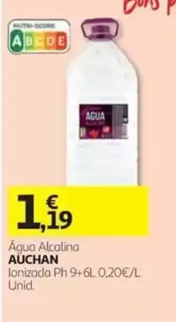 Auchan Água Alcalina Auchan promoção