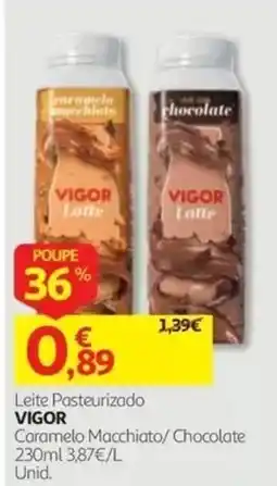 Auchan Leite Pasteurizado Vigor Caramelo Macchiato/ Chocolate promoção