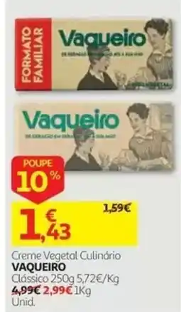 Auchan Creme Vegetal Culinário Vaqueiro promoção