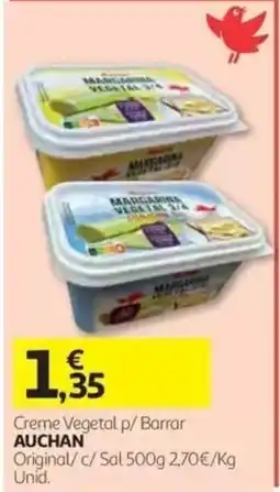 Auchan Creme Vegetal p/ Barrar Auchan promoção