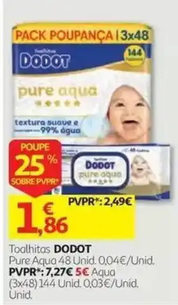 Auchan toalhitas dodot pure aqua promoção