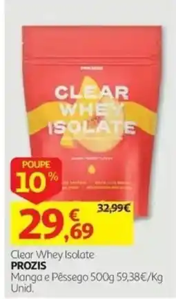 Auchan Clear Whey Isolate Prozis promoção