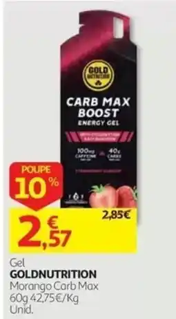 Auchan Gel Goldnutrition Morango Carb Max promoção
