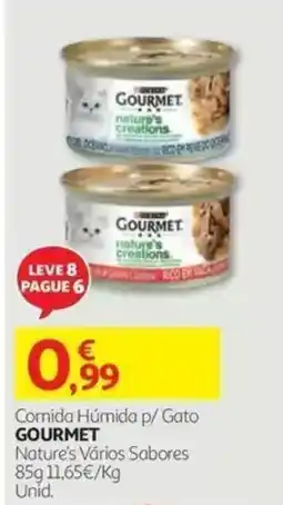 Auchan comida húmida p/ gato gourmet nature's vários sabores promoção