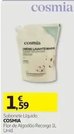 Auchan Sabonete Líquido Cosmia Flor de Algodão Recarga promoção