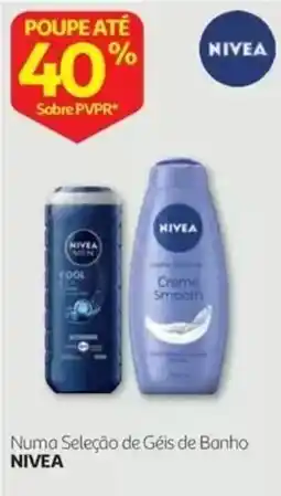 Auchan Nivea numa seleção de géis de banho promoção