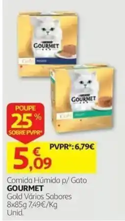 Auchan comida húmida p/ gato gourmet gold vários sabores promoção