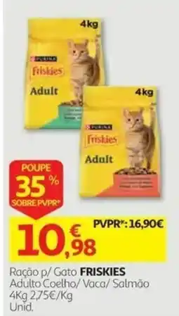 Auchan Ração p/ Gato FRISKIES promoção