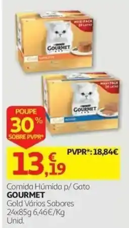 Auchan comida húmida p/ gato gourmet gold vários sabores promoção