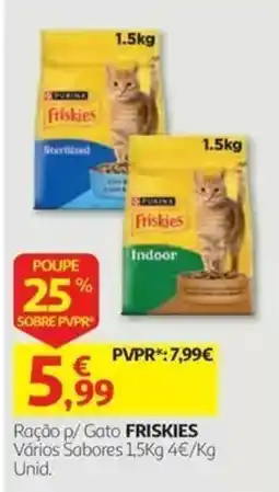 Auchan Ração p/ Gato FRISKIES promoção