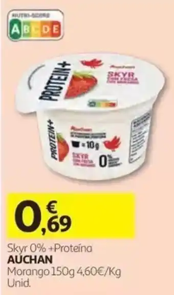 Auchan Skyr 0% +Proteína Auchan promoção