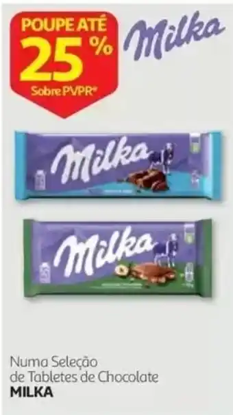 Auchan Milka numa seleção de tabletes de chocolate promoção