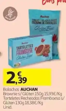 Auchan Bolachas auchan brownie s/ glúten promoção
