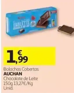 Auchan Bolachas Cobertas Auchan Chocolate de Leite promoção